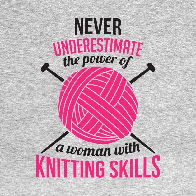 Never underestimate the power of a woman with knitting skills (black) by nektarinchen